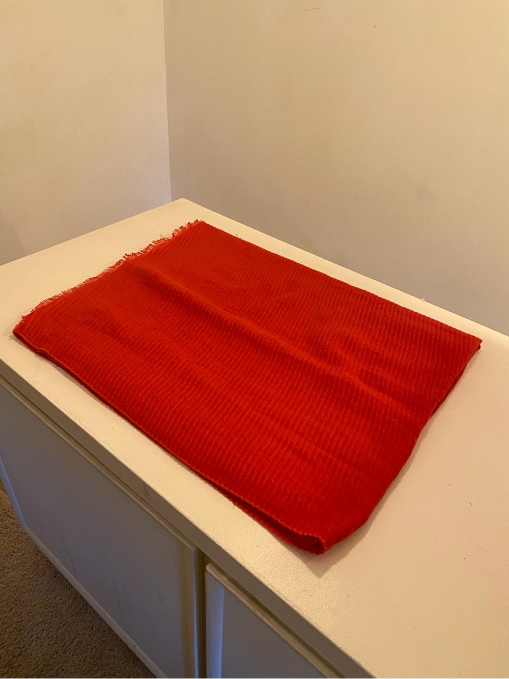 ZARA Accessories Oversized Red Textured Lightweight Scarf Wrap - Picture 2 of 11